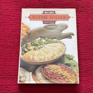 McCall’s no time to cook. Meals in minutes. Vintage cookbook. Copyright 1985
